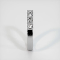 18K White Gold Diamond Antique Style Wedding Band Image