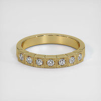 14K Yellow Gold Diamond Antique Style Wedding Band Video