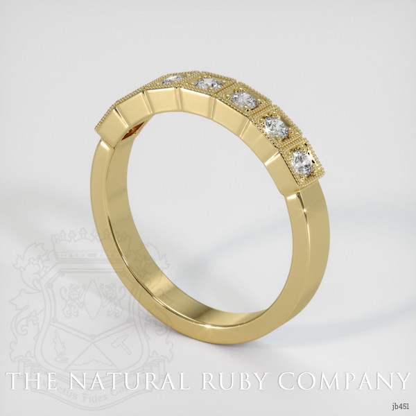 14K Yellow Gold Diamond Antique Style Wedding Band