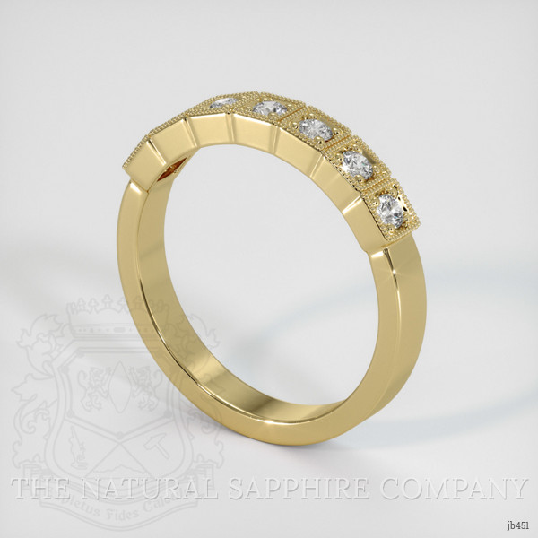 14K Yellow Gold Diamond Antique Style Wedding Band