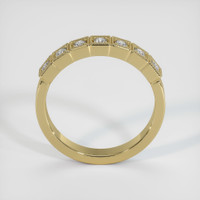 14K Yellow Gold Diamond Antique Style Wedding Band Image