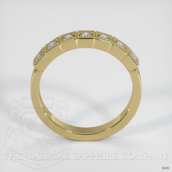 14K Yellow Gold Diamond Antique Style Wedding Band