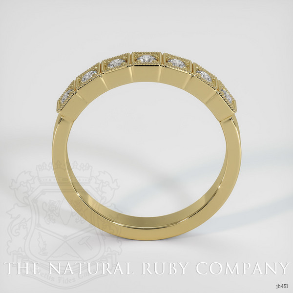 14K Yellow Gold Diamond Antique Style Wedding Band