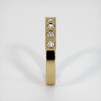 14K Yellow Gold Diamond Antique Style Wedding Band Image
