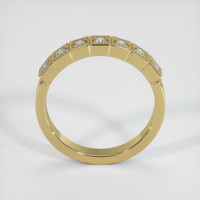 18K Yellow Gold Diamond Antique Style Wedding Band Image