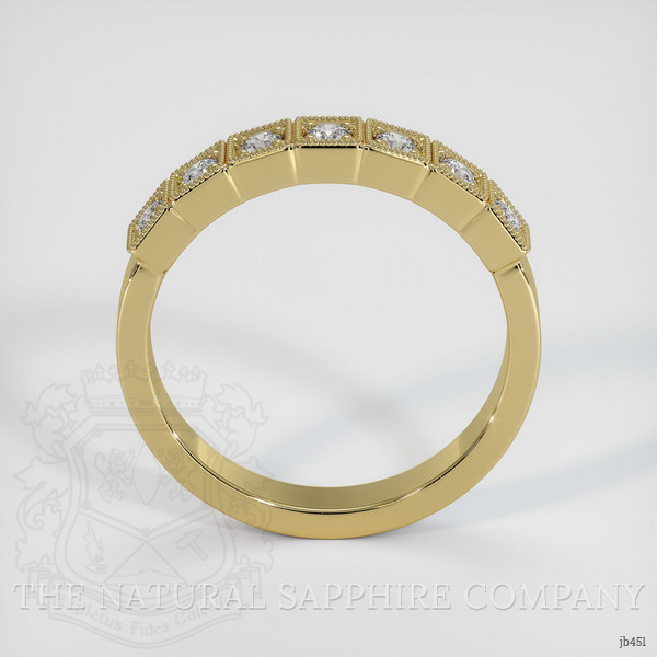 18K Yellow Gold Diamond Antique Style Wedding Band