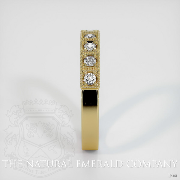 18K Yellow Gold Diamond Antique Style Wedding Band