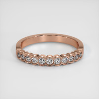 14K Rose Gold Diamond Bezel Wedding Band Video