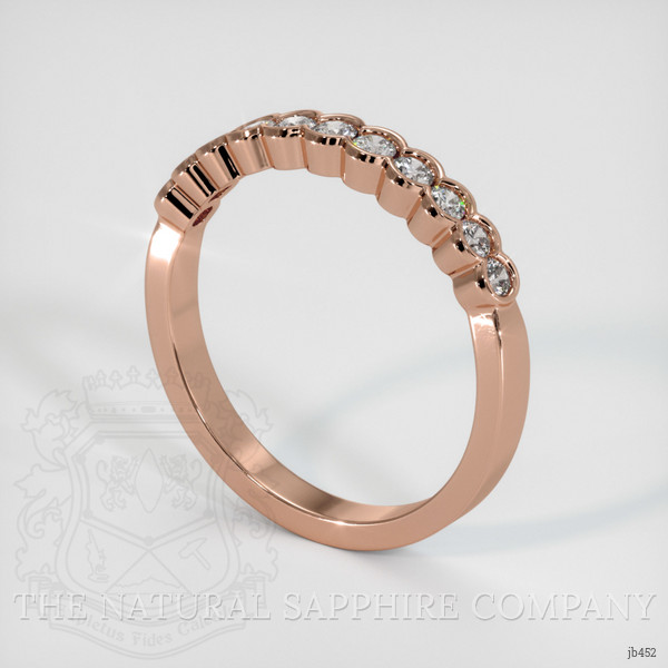 14K Rose Gold Diamond Bezel Wedding Band