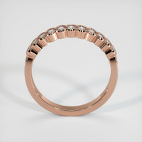 14K Rose Gold Diamond Bezel Wedding Band Image
