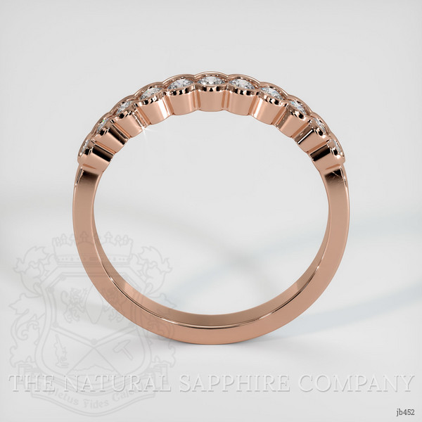 14K Rose Gold Diamond Bezel Wedding Band