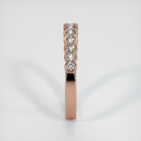 14K Rose Gold Diamond Bezel Wedding Band Image