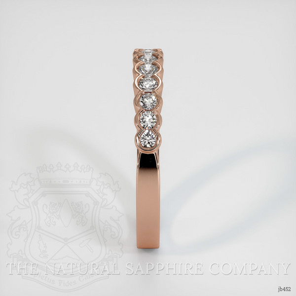 14K Rose Gold Diamond Bezel Wedding Band