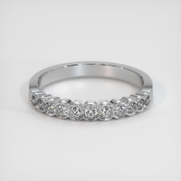 14K White Gold Diamond and Diamond and Diamond and Diamond and Diamond Bezel Wedding Band Video