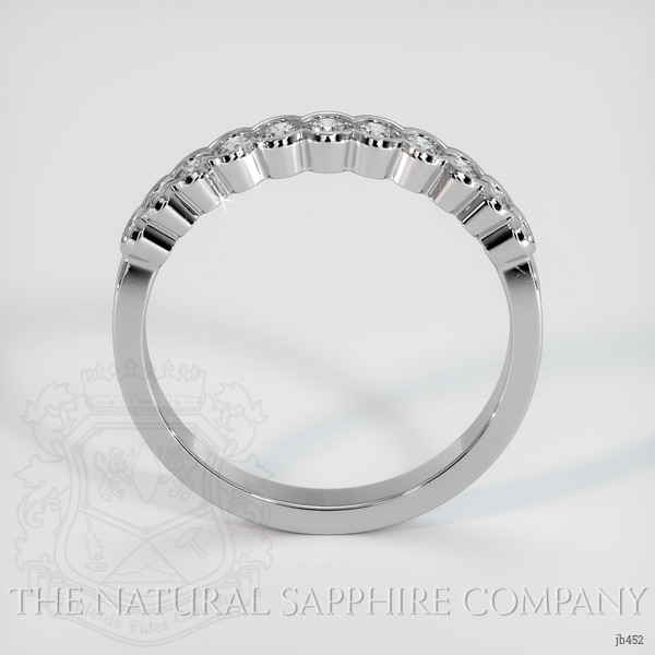 14K White Gold Diamond Bezel Wedding Band