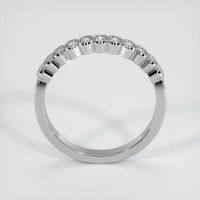 18K White Gold Diamond and Diamond and Diamond and Diamond and Diamond Bezel Wedding Band Image