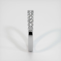 18K White Gold Diamond and Diamond and Diamond and Diamond and Diamond Bezel Wedding Band Image