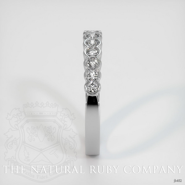 18K White Gold Diamond and Diamond and Diamond and Diamond and Diamond Bezel Wedding Band