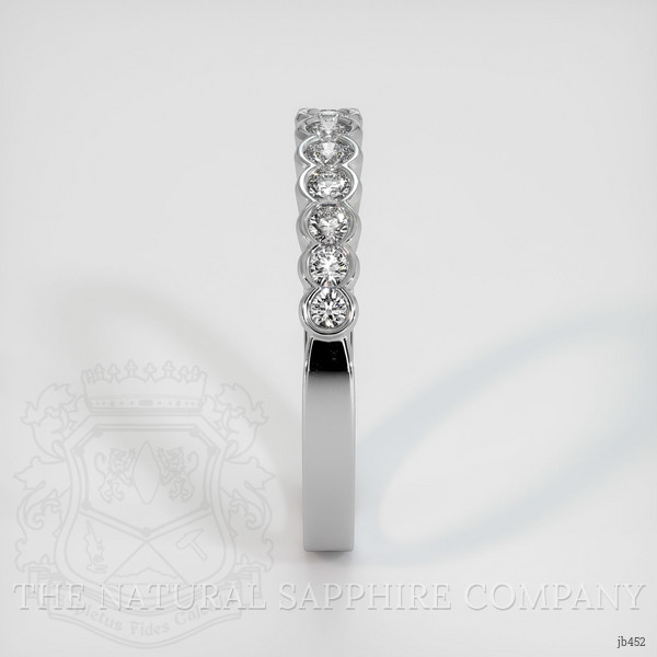 18K White Gold Diamond Bezel Wedding Band