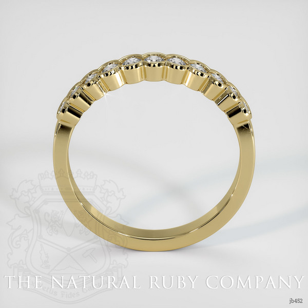 14K Yellow Gold Diamond and Diamond and Diamond and Diamond and Diamond Bezel Wedding Band