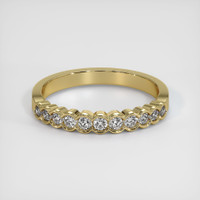 18K Yellow Gold Diamond Bezel Wedding Band Video