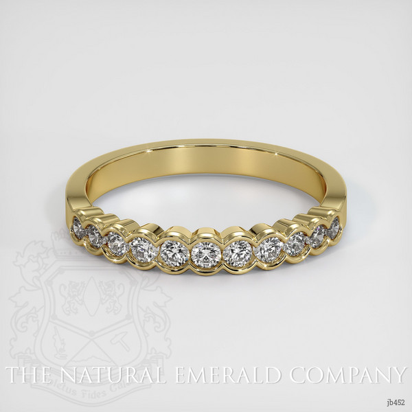 18K Yellow Gold Diamond and Diamond and Diamond and Diamond and Diamond Bezel Wedding Band