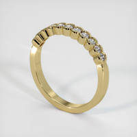 18K Yellow Gold Diamond Bezel Wedding Band Image