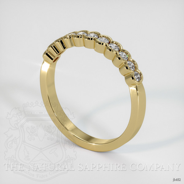 18K Yellow Gold Diamond Bezel Wedding Band