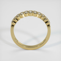 18K Yellow Gold Diamond Bezel Wedding Band Image