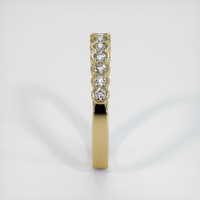 18K Yellow Gold Diamond Bezel Wedding Band Image