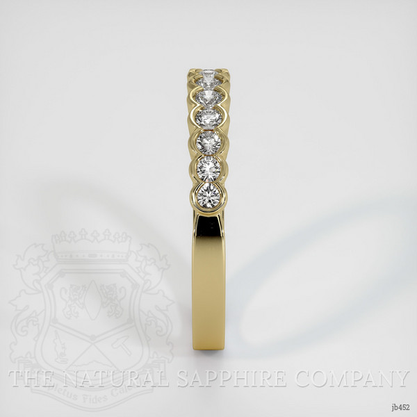 18K Yellow Gold Diamond Bezel Wedding Band