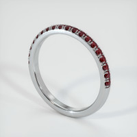 Platinum 950 Ruby Pave Wedding Band Image