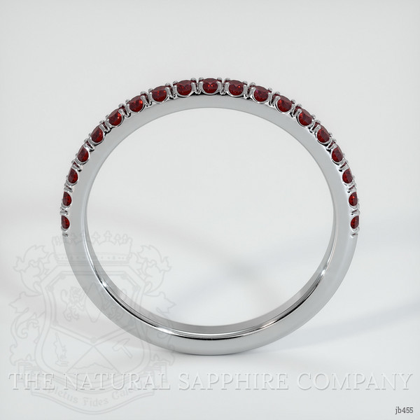 Platinum 950 Ruby Pave Wedding Band
