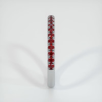 Platinum 950 Ruby Pave Wedding Band Image