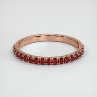 14K Rose Gold Ruby Wedding Band Video