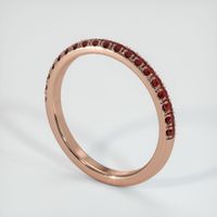 14K Rose Gold Ruby Wedding Band Image