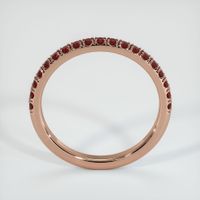 14K Rose Gold Ruby Wedding Band Image