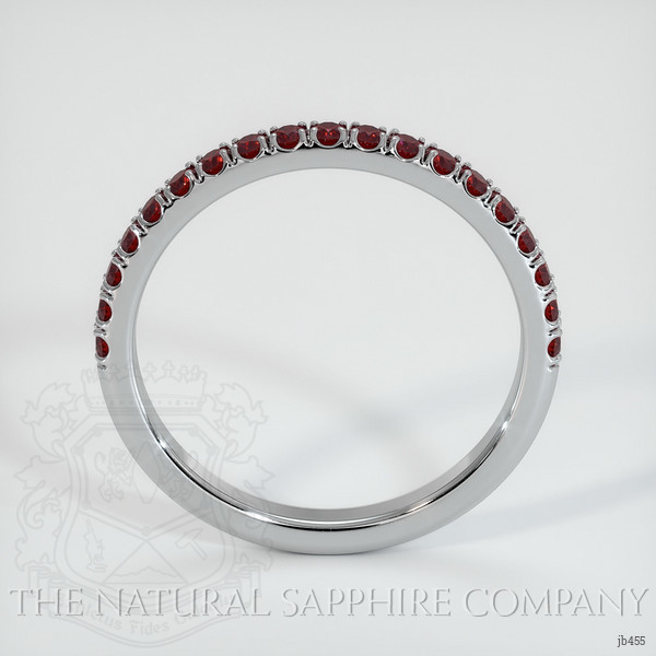 18K White Gold Ruby Pave Wedding Band