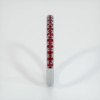 18K White Gold Ruby Pave Wedding Band Image