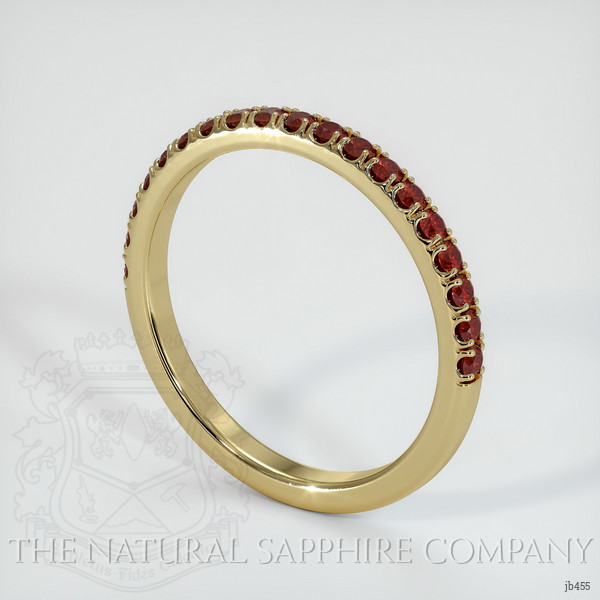 14K Yellow Gold Ruby Pave Wedding Band