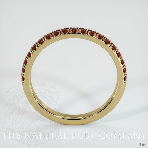 14K Yellow Gold Ruby Pave Wedding Band