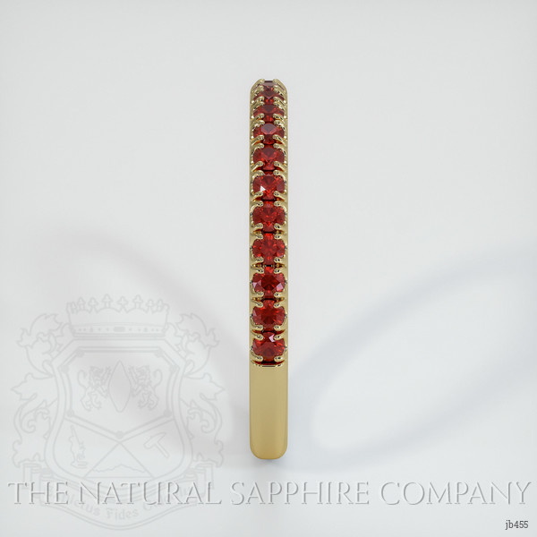 14K Yellow Gold Ruby Pave Wedding Band