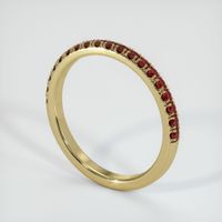 18K Yellow Gold Ruby Pave Wedding Band Image