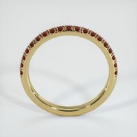 18K Yellow Gold Ruby Pave Wedding Band Image