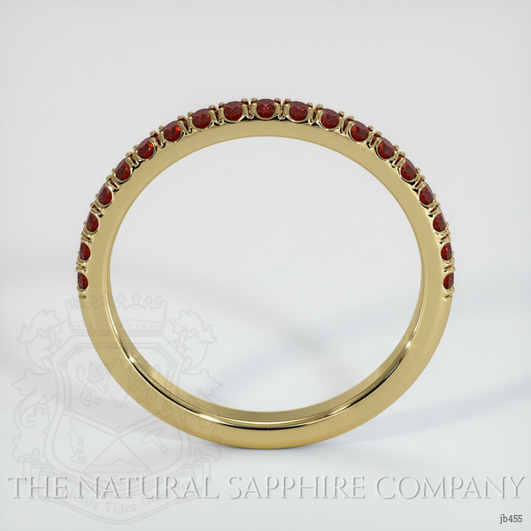 18K Yellow Gold Ruby Pave Wedding Band
