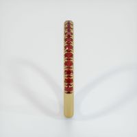 18K Yellow Gold Ruby Pave Wedding Band Image