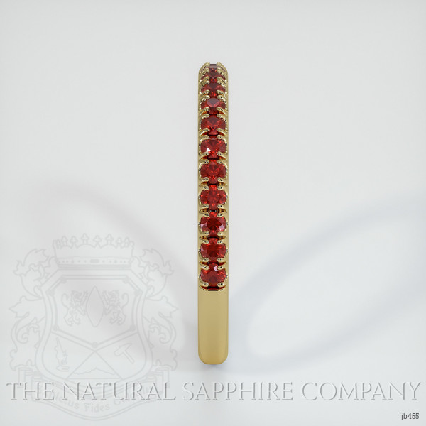 18K Yellow Gold Ruby Pave Wedding Band