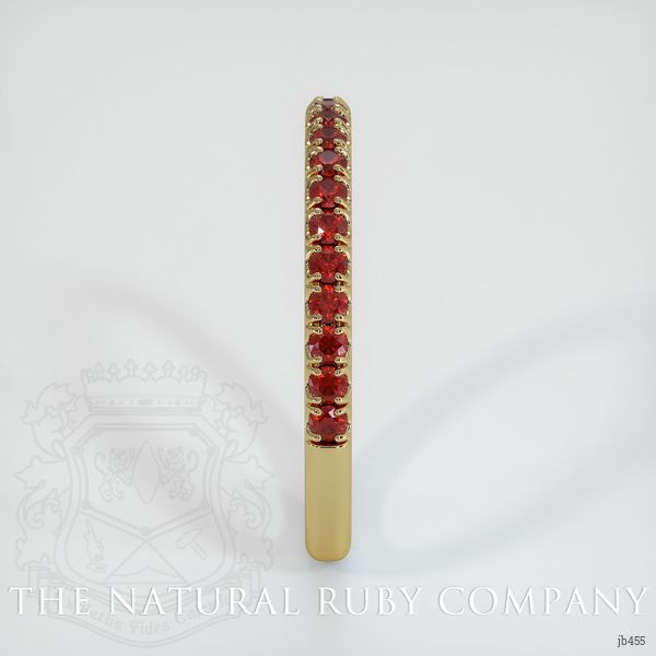 18K Yellow Gold Ruby Pave Wedding Band