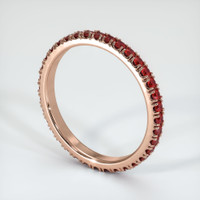 14K Rose Gold Ruby Wedding Band Image