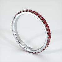 14K White Gold Ruby Eternity Wedding Band Image